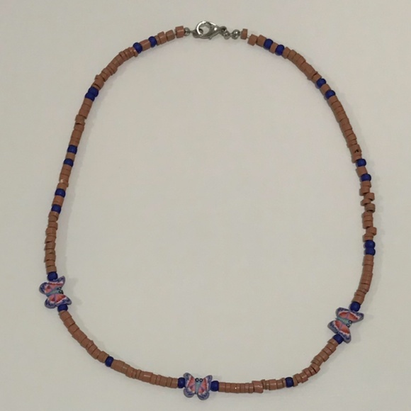 Bohemian Butterfly🦋🦋🦋Beaded Artisan Necklace - Picture 2 of 9